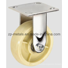 Heavy-Duty White Nylon Fixed Caster Wheel